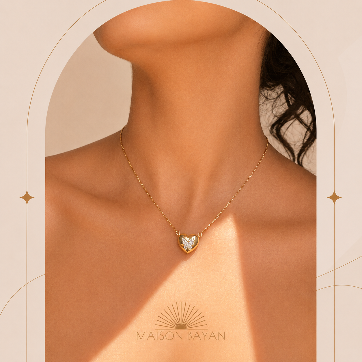 Heart Butterfly Necklace 🦋